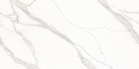 Glasig-glänzende Marmorblick-Fliese/weiße Marmorbodenfliese Porcelanato polierten