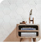 Wohnzimmer-Porzellan-Bodenfliese Hexagon-Mable Looks 200X230mm