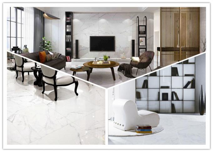 Glasig-glänzende Digital-super weiße Farbe Frost Polierporzellan-Wand