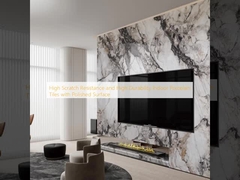 Hohe Kratzfestigkeit und hohe Haltbarkeit Innenporzellanfliesen mit polierter Oberfläche