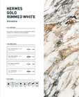 Hermes Gold Rimmed White Colour-Marmor-Platten-Fliesen-Gebäude-Dekoration