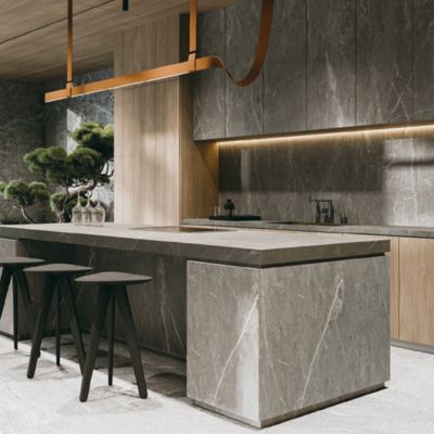 Anpassbar Grau Marmor Aussehen Keramik-Bodenfliesen 12 mm Dicke