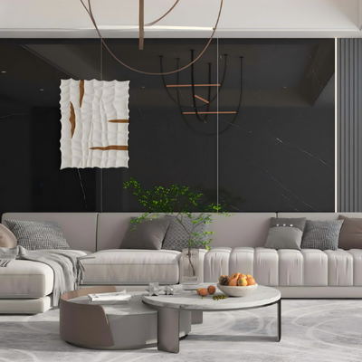 Sperrholz geeignet Marmor aussehen Porzellanfliesen glatt mit natürlichen Marmor Venen Ideal Esszimmer Bodenbau langlebig Elegante Oberflächenstruktur