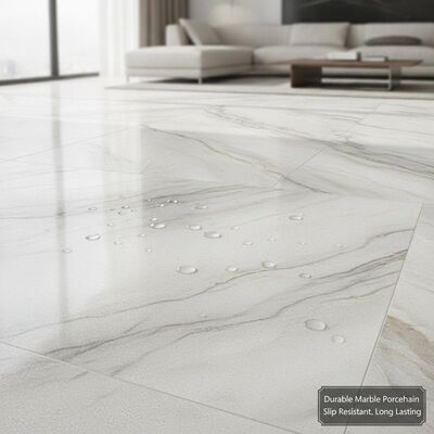 Durable Marble Look Porcelain Tile Offering Moderate to High Slip Resistance Designed for Long Lasting and Safe Flooring