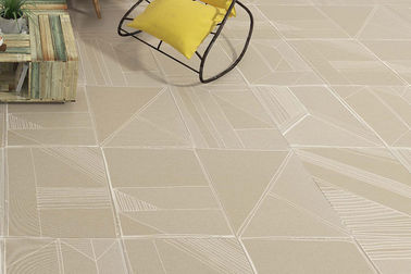 Tintenstrahl-Dekorations-Badezimmer-Teppich deckt 24 x 24 x 0,4 Zoll Muster-Fliese CER Zertifikats unregelmäßige beige Farbmit ziegeln