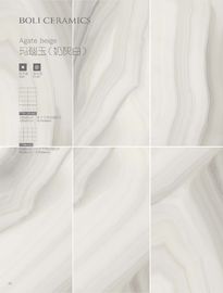 Poliermarmoreffekt-keramischer Bodenfliese-Achat-beige Farbe 600*1200 Millimeter