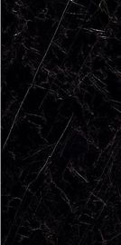 Herrliche glatte schwarze 1600x3200x6mm Marmordekorations-Wand-Innenfliesen