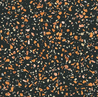 Falsche Steinplatten Terrazzo-Porzellan-Fliesenboden-Dekorations-Schwarz-Farbe
