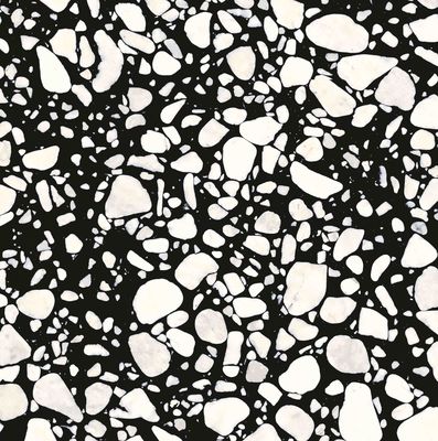 Künstlicher schwarzer weißer VorfabriziertCrystal Vitrified Terrazzo Floor Tile 60x60cm